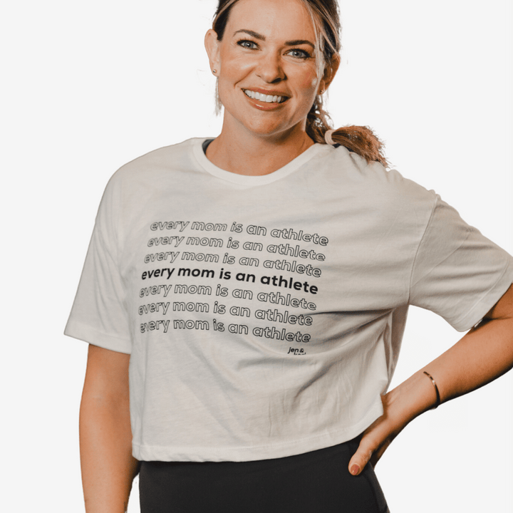 Every Mom is an Athlete Crop Tee