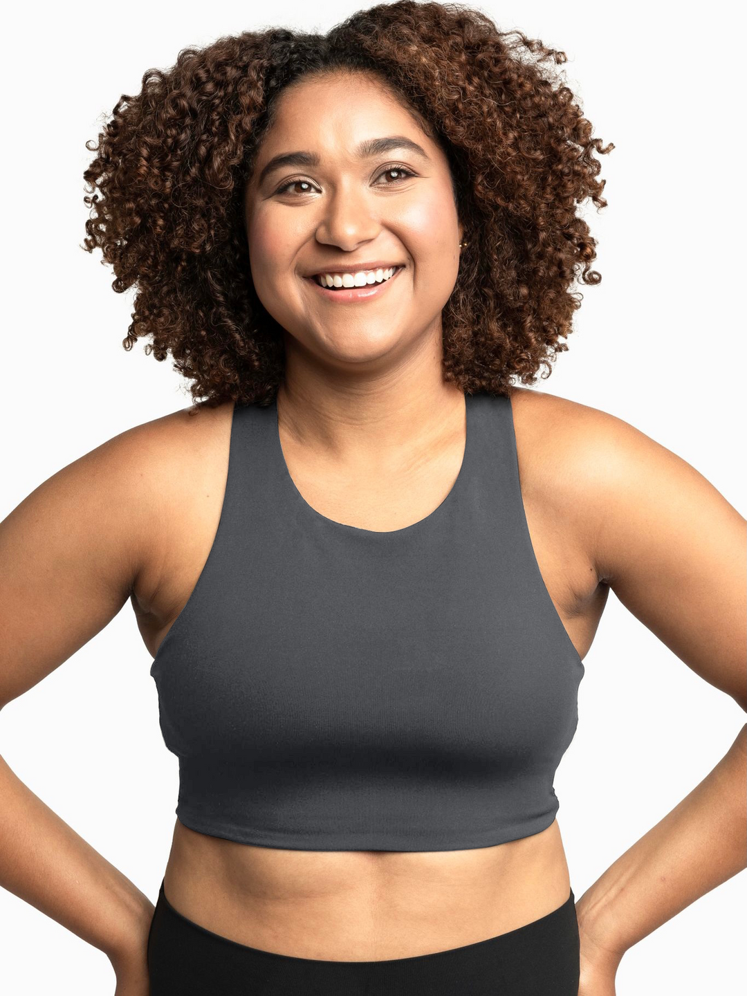 The Annie Nursing Pumping Sports Bra Charcoal Jen Keri