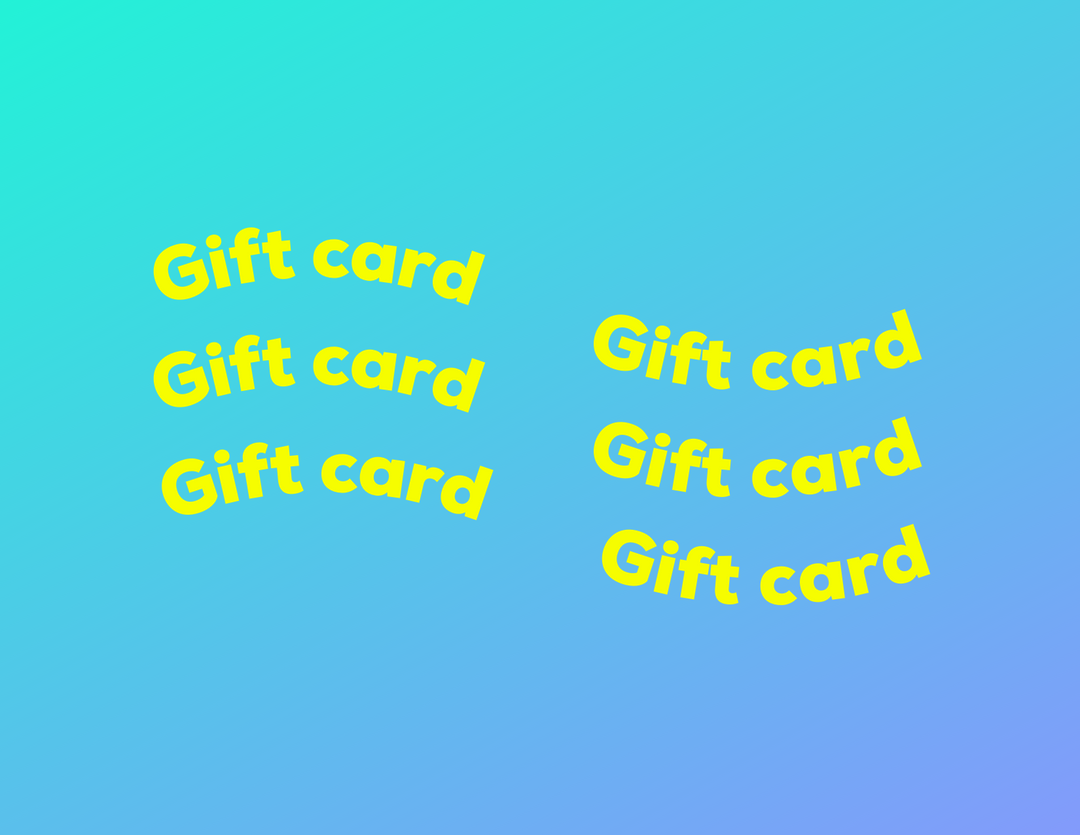 Jen & Keri gift card with price variations